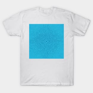 Abstract Stylized Ocean Waves Pattern T-Shirt